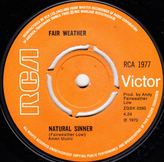Fair Weather - Natural Sinner 23560 Vinyl Singles Vinyl Goed / Hoes Goed