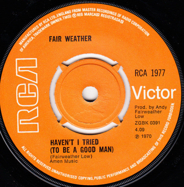 Fair Weather - Natural Sinner Vinyl Singles Vinyl Zeer Goed / Hoesje Goed "VINYLSINGLES.NL"