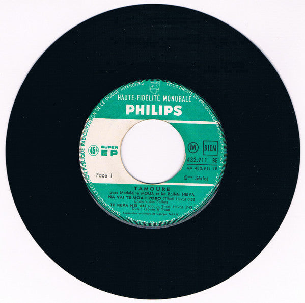 Madeleine Moua et Les Ballets Heiva - Tamouré 2° Série 31012 Vinyl Singles EP Vinyl Goed / Hoes Goed