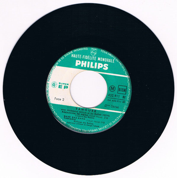 Madeleine Moua et Les Ballets Heiva - Tamouré 2° Série 31012 Vinyl Singles EP Vinyl Goed / Hoes Goed