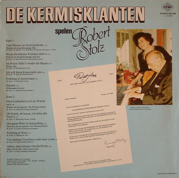 Kermisklanten - De Kermisklanten Spelen Robert Stolz (LP) 42729 Vinyl LP Vinyl Goed / Hoes Goed