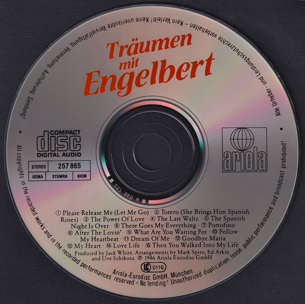 Engelbert Humperdinck - Release Me (CD) Compact Disc Goede Staat "VINYLSINGLES.NL"