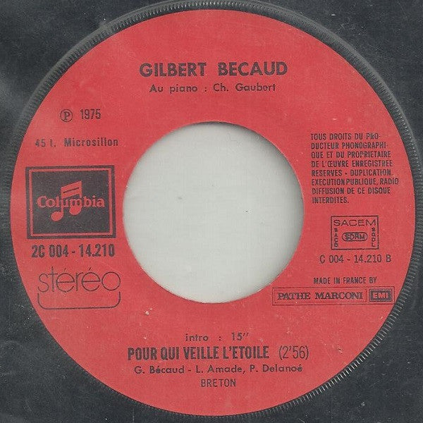 Bécaud - Laissez Aller 29574 Vinyl Singles Vinyl Goed / Hoes Goed