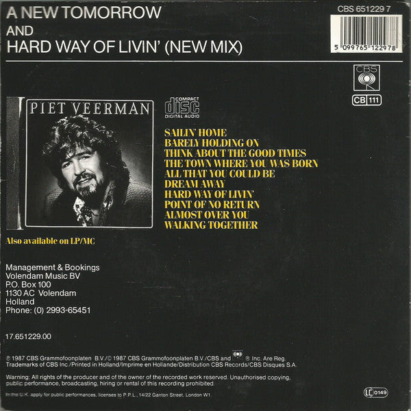 Piet Veerman - A New Tomorrow 25088 Vinyl Singles Vinyl Goed / Hoes Goed