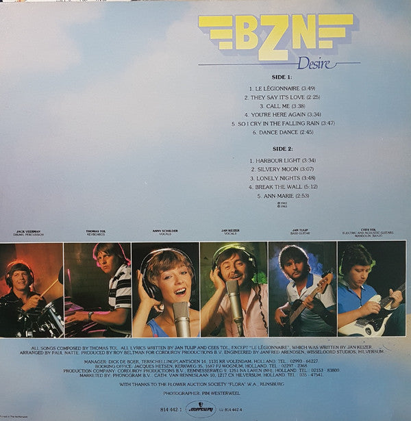 BZN - Desire (LP) Vinyl LP Vinyl Zeer Goed / Hoesje Goed "VINYLSINGLES.NL"
