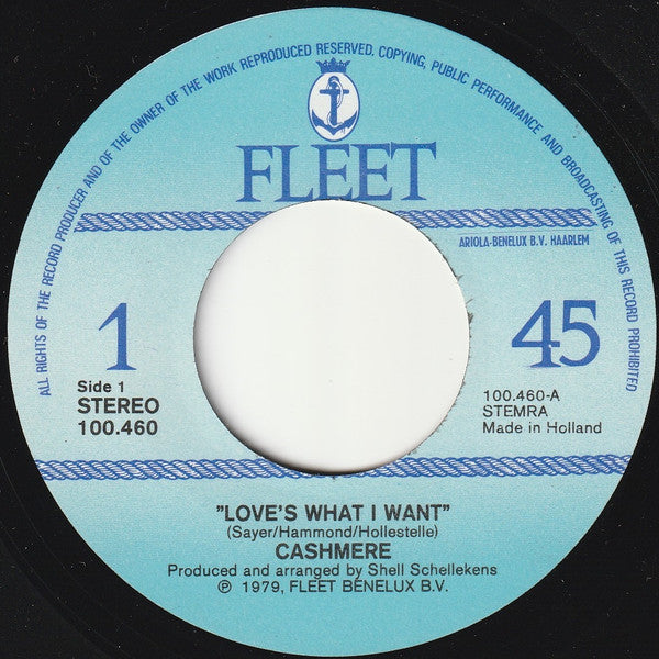 Cashmere - Love's What I Want 43114 Vinyl Singles Vinyl Goed / Hoes Goed