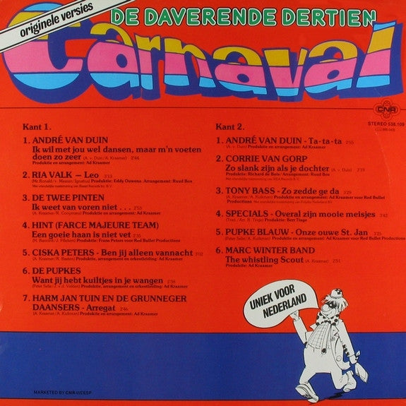 Various - De Daverende Dertien Carnaval (LP) 51583 Vinyl LP Vinyl Goed / Hoes Goed