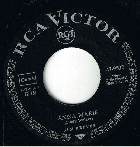 Jim Reeves - Maria Elena 34579 Vinyl Singles Vinyl Goed / Hoes Goed