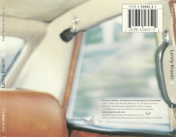 Lenny Kravitz - 5 (CD) 70754 Compact Disc Goede Staat