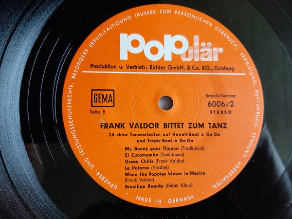 Frank Valdor - Bittet Zum Tanz (LP) Vinyl LP Vinyl Zeer Goed / Hoesje Goed "VINYLSINGLES.NL"