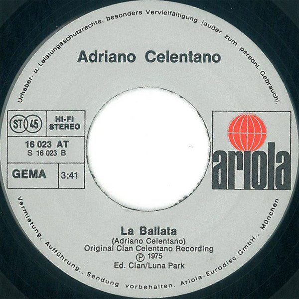 Adriano Celentano - Yuppi Du 29562 Vinyl Singles Vinyl Goed / Hoes Goed