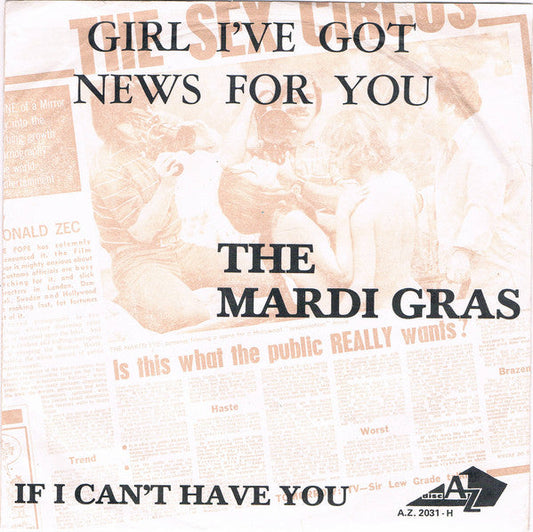 Mardi Gras - Girl I've Got News For You 39643 Vinyl Singles Vinyl Goed / Hoes Goed