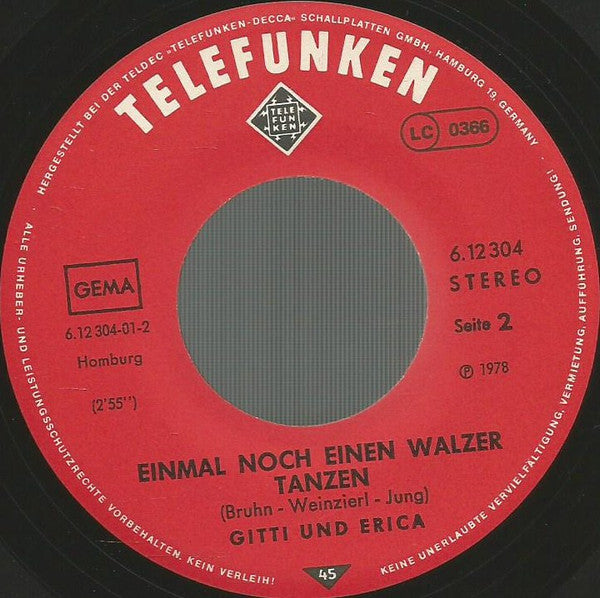 Gitti und Erica - Heidi & Peter 34916 Vinyl Singles Vinyl Goed / Hoes Goed