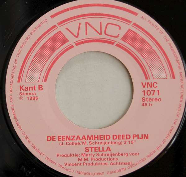 Stella - In De Nacht Ben Jij Gekomen Vinyl Singles Vinyl Goed / Hoes Goed