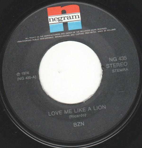 BZN - Love Me Like A Lion 26311 Vinyl Singles Vinyl Goed / Hoes Goed