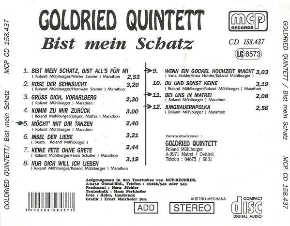 Goldried Quintett - Bist Mein Schatz... (CD) Compact Disc Vinyl Goed / Hoes Goed