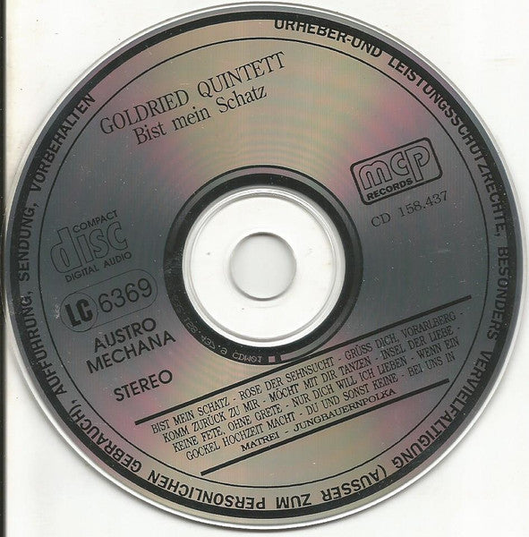 Goldried Quintett - Bist Mein Schatz... (CD) Compact Disc Vinyl Zeer Goed / Hoesje Goed "VINYLSINGLES.NL"