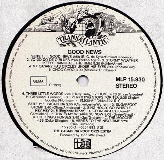Pasadena Roof Orchestra – Gute Nachrichten (LP) 48396