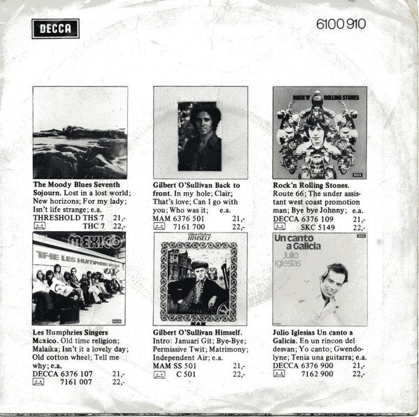 Les Humphries Singers - Kansas City Vinyl Singles Vinyl Goed / Hoes Goed