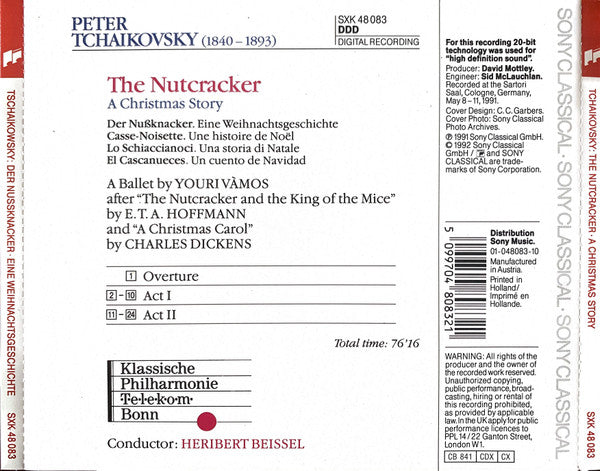 Pyotr Ilyich Tchaikovsky - El Cascanueces Un Cuento De Navidad (CD) 70764 Compact Disc Goede Staat