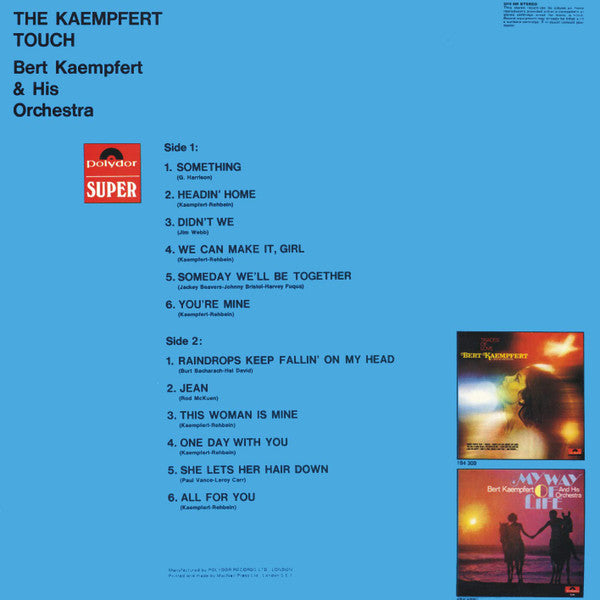 Bert Kaempfert & His Orchestra - The Kaempfert Touch (LP) Vinyl LP Vinyl Zeer Goed / Hoesje Goed "VINYLSINGLES.NL"