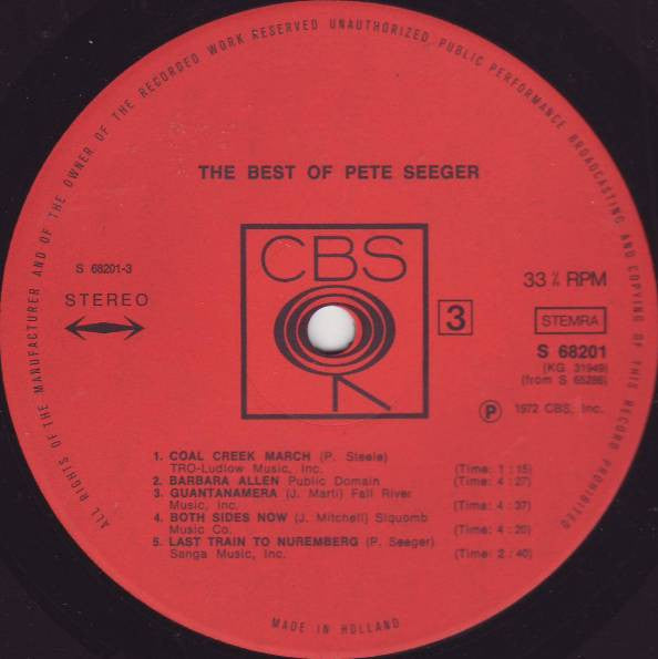 Pete Seeger - The Best Of Pete Seeger (LP) 49294 Vinyl LP Dubbel Vinyl Goed / Hoes Goed