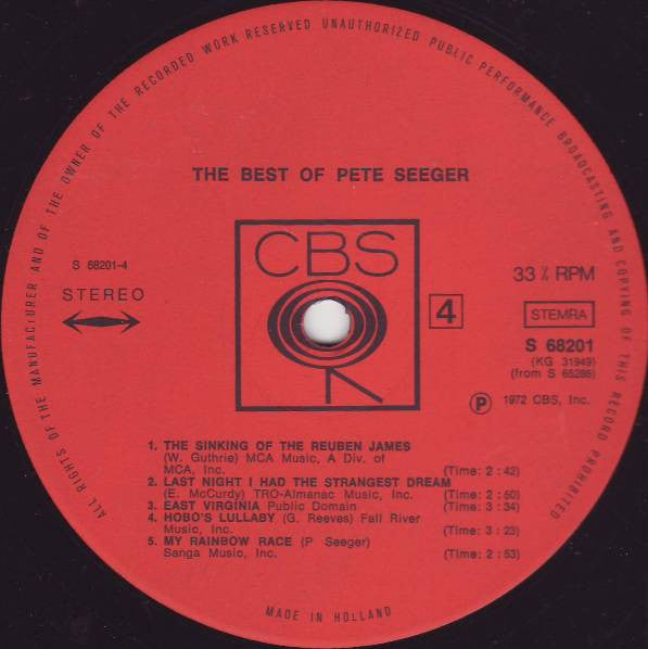 Pete Seeger - The Best Of Pete Seeger (LP) 49294 Vinyl LP Dubbel Vinyl Goed / Hoes Goed