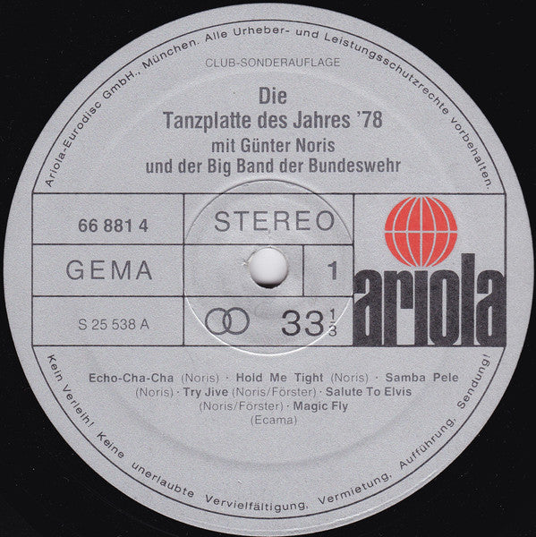 Günter Noris Und Die Big Band Der Bundeswehr - Die Tanzplatte Des Jahres '78 (LP) 44396