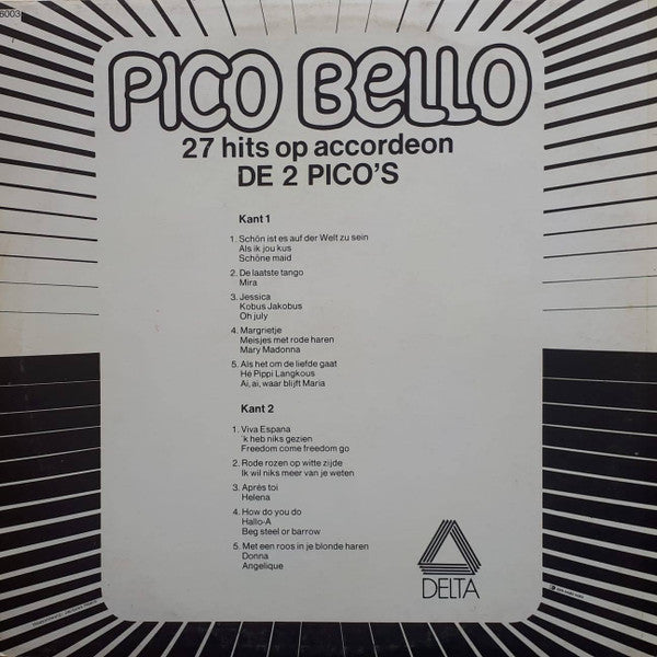 2 Pico's - Pico Bello (LP) 48504 Vinyl LP Vinyl Goed / Hoes Goed