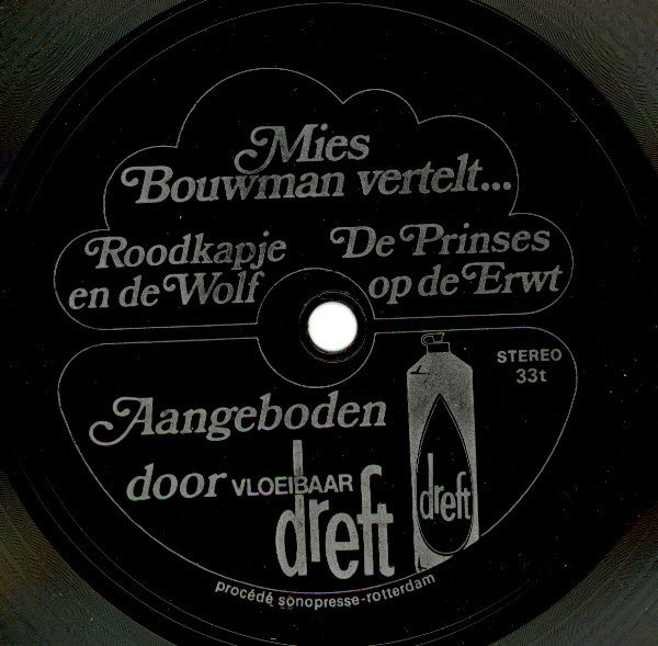 Mies Bouwman - Mies Bouwman Vertelt... Roodkapje En De Wolf / De Prinses Op De Erwt (Flexi-disc) 19131 Flexidisc Vinyl Goed / Hoes Goed