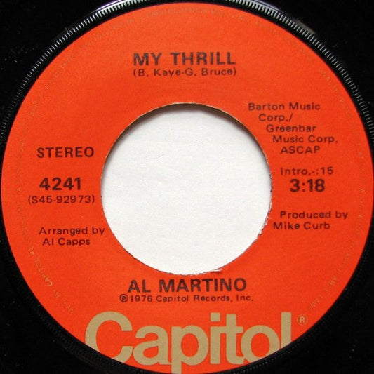 Al Martino - My Thrill 41765 Vinyl Singles Vinyl Goed / Hoes Generic