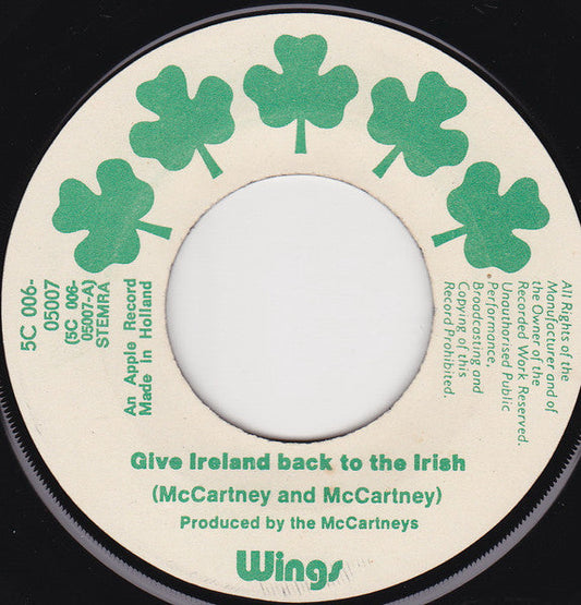 Wings - Give Ireland Back To The Irish 34147 Vinyl Singles Vinyl Goed / Hoes Generic
