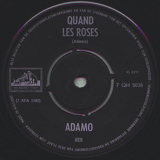 Adamo - Quand Les Roses 39808 Vinyl Singles Vinyl Goed / Hoes Generic