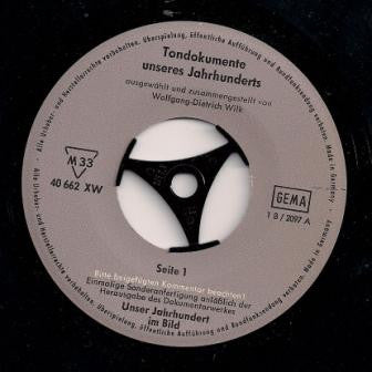 Various - Tondokumente Unseres Jahrhunderts 15150 Vinyl Singles Vinyl Goed / Hoes Goed