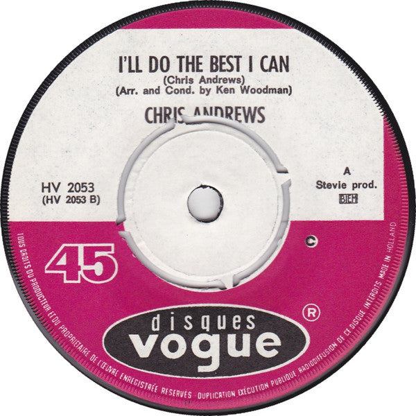 Chris Andrews - Something On My Mind 02789 Vinyl Singles Vinyl Goed / Hoes Goed