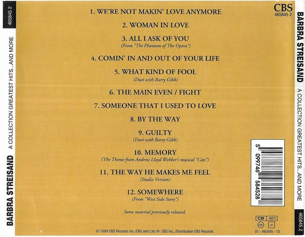 Barbra Streisand - Greatest Hits... And More (CD) 71166 Compact Disc Goede Staat