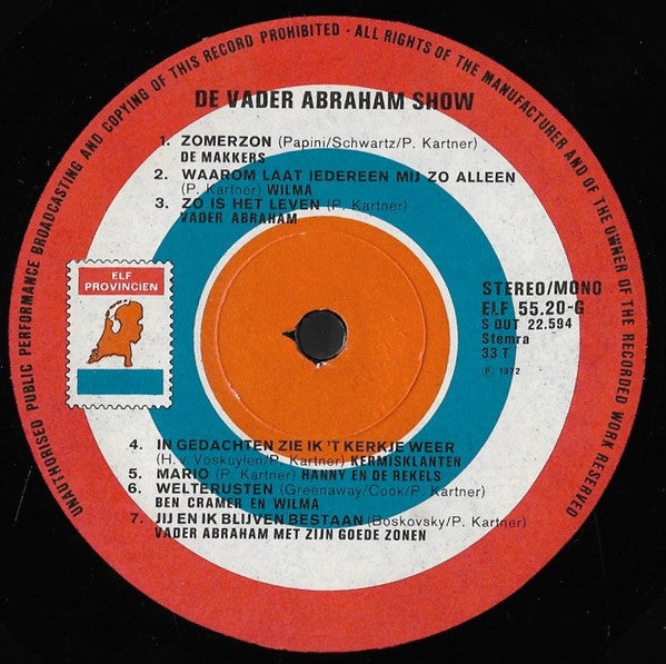 Various - Vader Abraham Show Deel 1 (LP) 44081 Vinyl LP Vinyl Goed / Hoes Goed