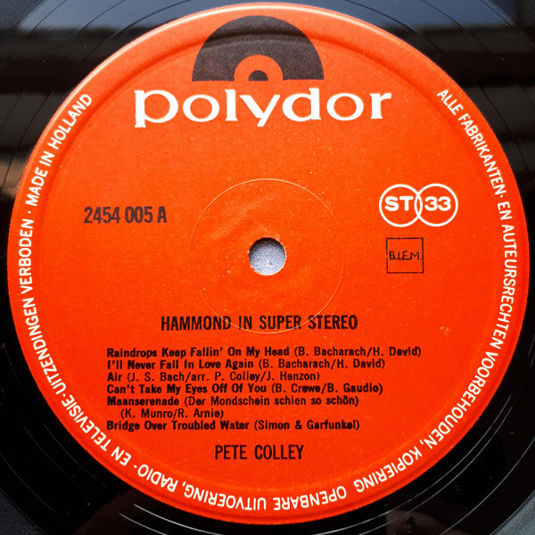 Pete Colley - Hammond In Super Stereo (LP) 50624