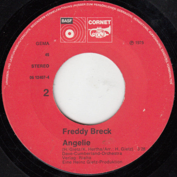 Freddy Breck - Mit Einem Bunten Blumenstrauß 30116 Vinyl Singles Vinyl Goed / Hoes Goed