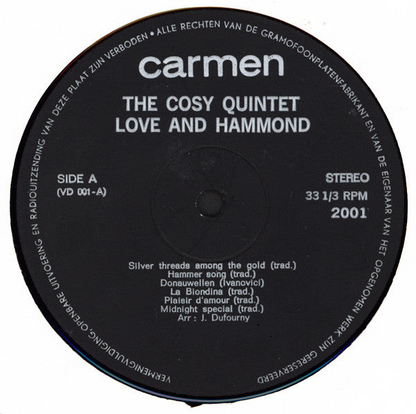 Cozy Quintet - Love And Hammond (LP) 49716