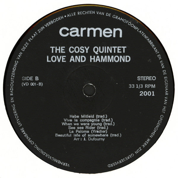 Cozy Quintet - Love And Hammond (LP) 49716