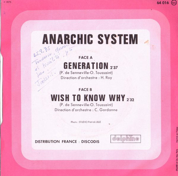 Anarchic System - Generation 31290 Vinyl Singles Vinyl Goed / Hoes Goed