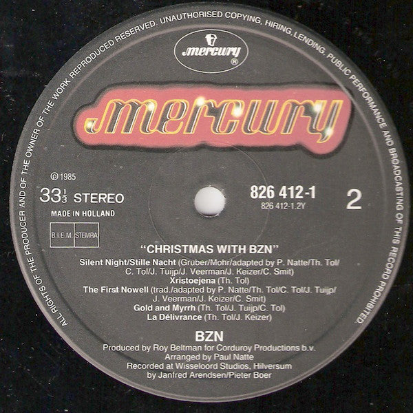 BZN - Christmas With BZN (LP) Vinyl LP Vinyl Zeer Goed / Hoesje Goed "VINYLSINGLES.NL"