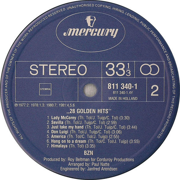 BZN - 28 Golden Hits (LP) Vinyl LP Dubbel Vinyl Goed / Hoes Goed
