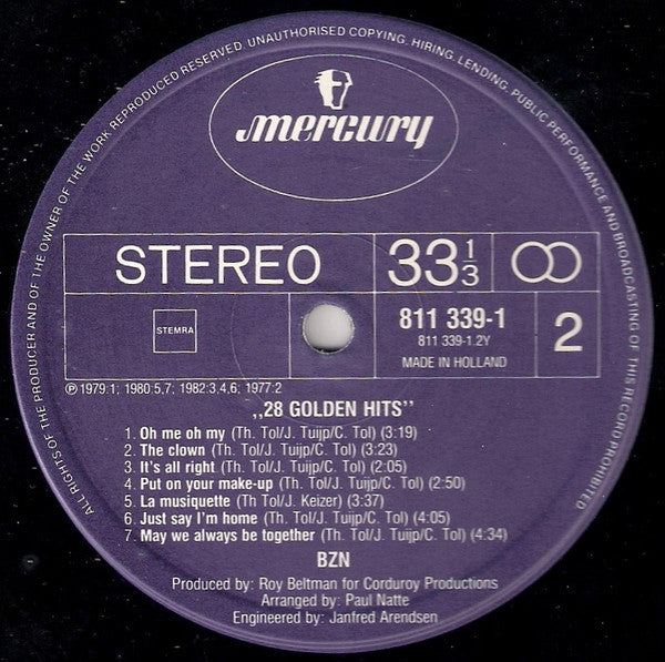 BZN - 28 Golden Hits (LP) Vinyl LP Dubbel Vinyl Goed / Hoes Goed