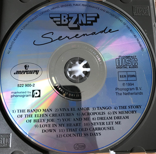 BZN - Serenade (CD) 71069 Compact Disc Vinyl Goed / Hoes Goed