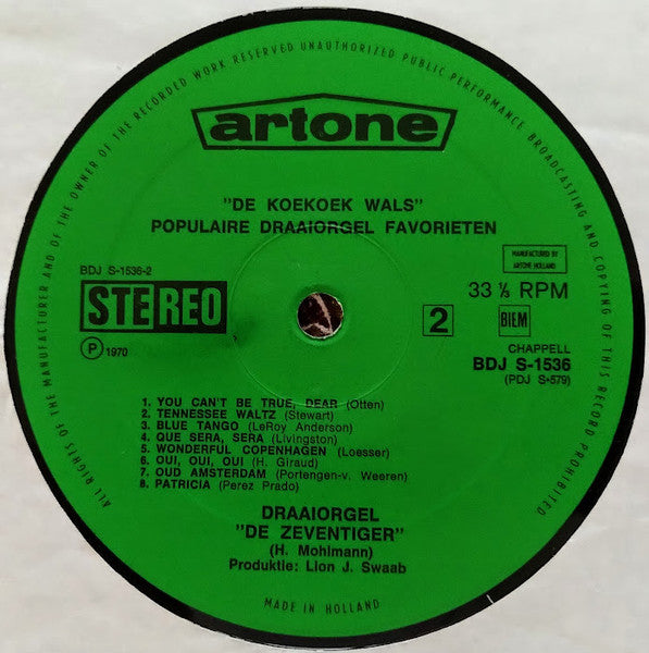 Drehorgel Seventies - Kuckuckswalzer (LP) 42788