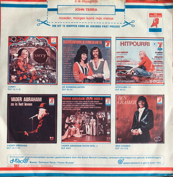 John Terra - Moeder Morgen Komt Mijn Meisje 17584 Vinyl Singles Vinyl Goed / Hoes Goed