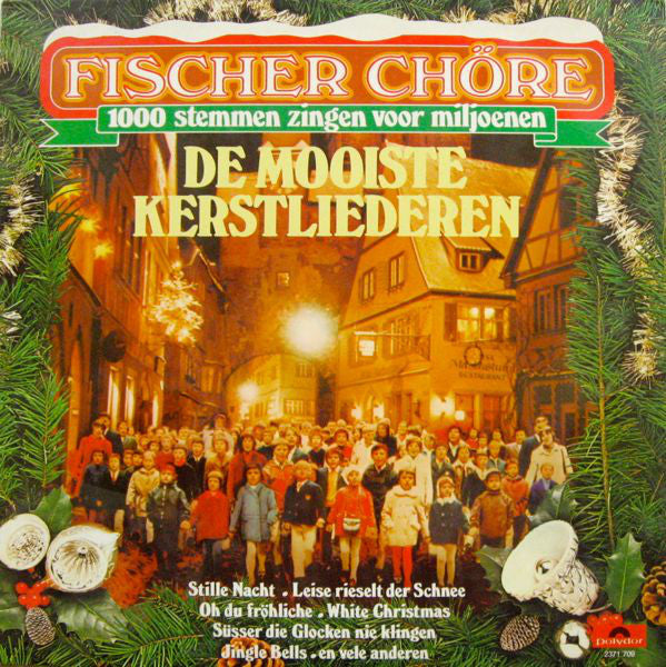 Fischer Chöre - De Mooiste Kerstliederen (LP) Vinyl LP Vinyl Zeer Goed / Hoesje Goed "VINYLSINGLES.NL"