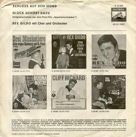Rex Gildo - Schloss Auf Dem Mond 37470 Vinyl Singles Vinyl Goed / Hoes Goed